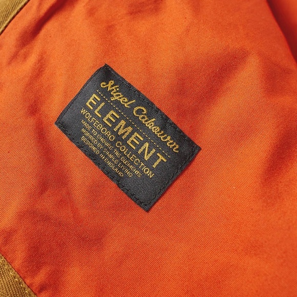 Nigel Cabourn ELEMENT BLANKET ALDER FLEECE Reversible Green & Orange NWT S - Picture 7 of 14